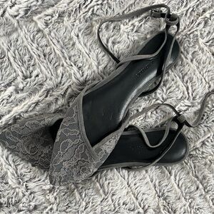 Banana Republic grey lace dress slide